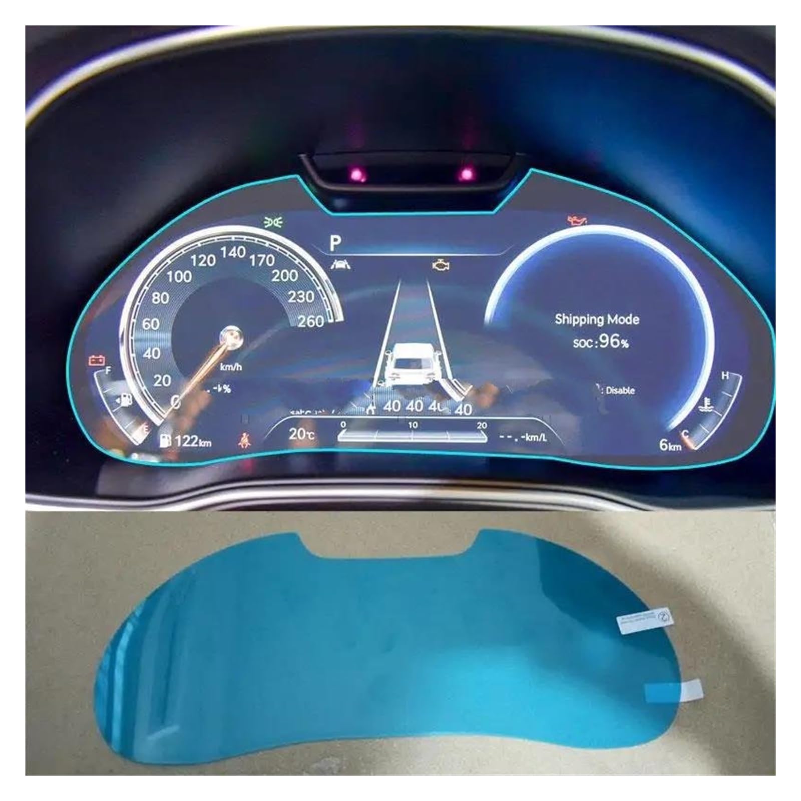 Auto Navigation Schutzfolie Für Genesis Für G80 Für GV80 GV70 2021 2022 Auto Instrument Dashboard Monitor Film Screen Protector Film PET Screen Protector Film GPS Transparent Navi Folie von WANSONGHUI