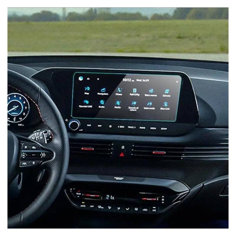 Auto Navigation Schutzfolie Für Hyundai Für I20 2021-2022 10,25 Zoll Auto Infotainment Radio GPS Navigation Bildschirm Anti-Scratch Gehärtetes Glas Screen Protector GPS Transparent Navi Folie von WANSONGHUI