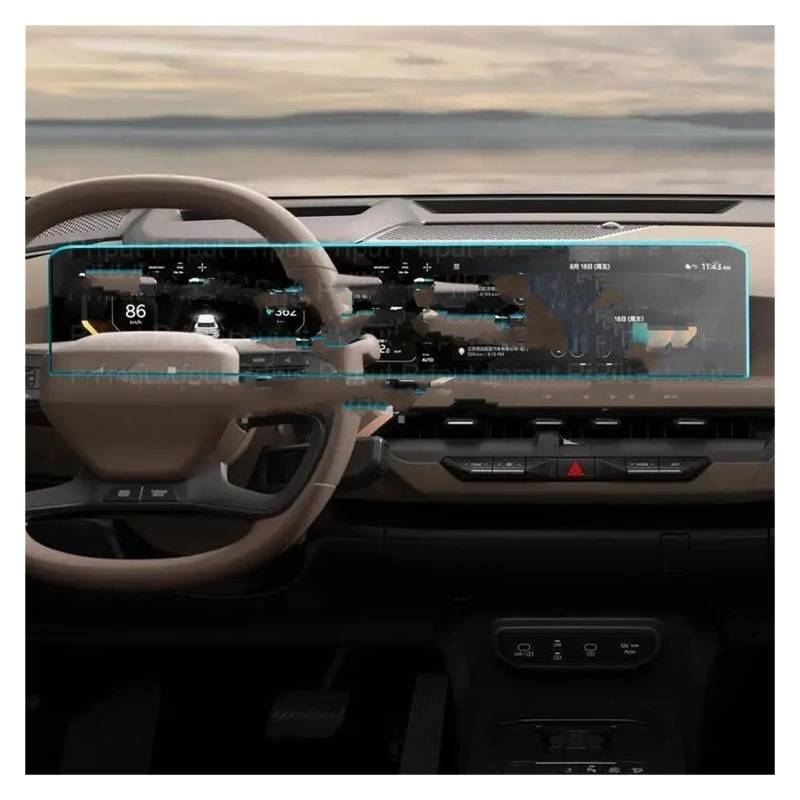 Auto Navigation Schutzfolie Für Kia Für EV5 2024 12,3 Zoll Auto Infotainment Radio GPS Navigation Display Schutz Film TPU Screen Protector GPS Transparent Navi Folie von WANSONGHUI