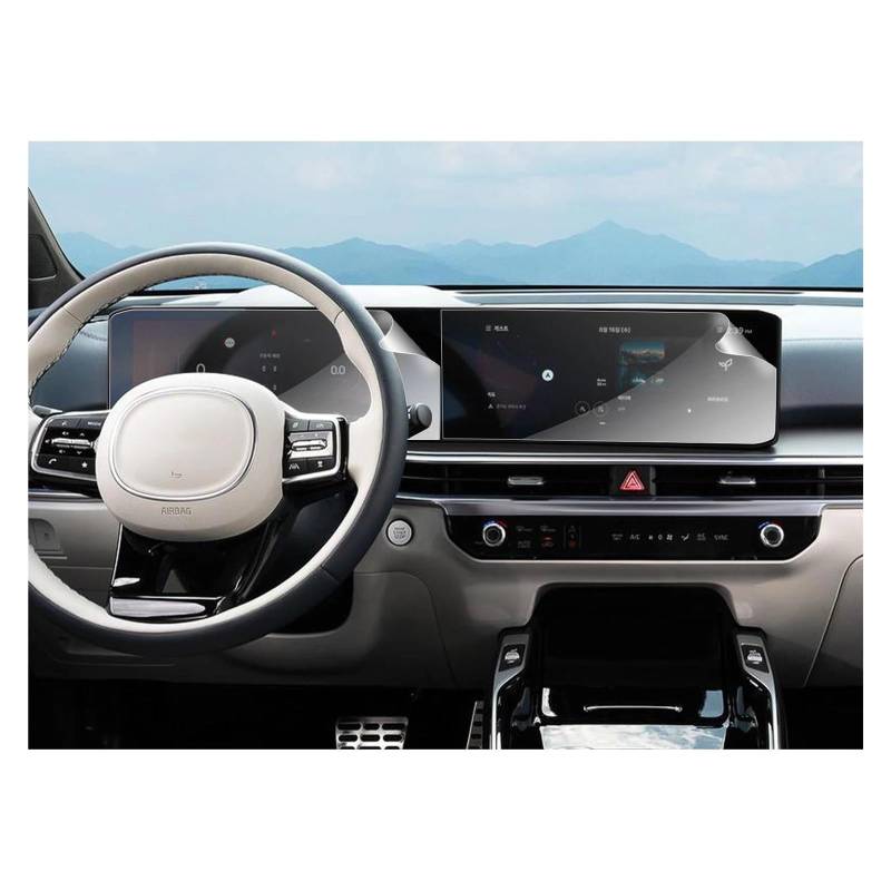 Auto Navigation Schutzfolie Für Kia Für Sorento 2024 Auto Multimedia Radio Display Auto Innen Zubehör Nano Screen Protector GPS Transparent Navi Folie(4 Pcs) von WANSONGHUI