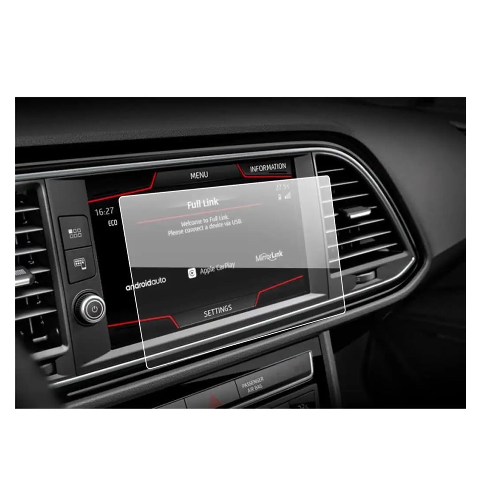 Auto Navigation Schutzfolie Für Leon Für X-Perience 8 Zoll 2017 GPS Navigation Touch Center Display Auto Innen Zubehör Auto Screen Protector GPS Transparent Navi Folie von WANSONGHUI