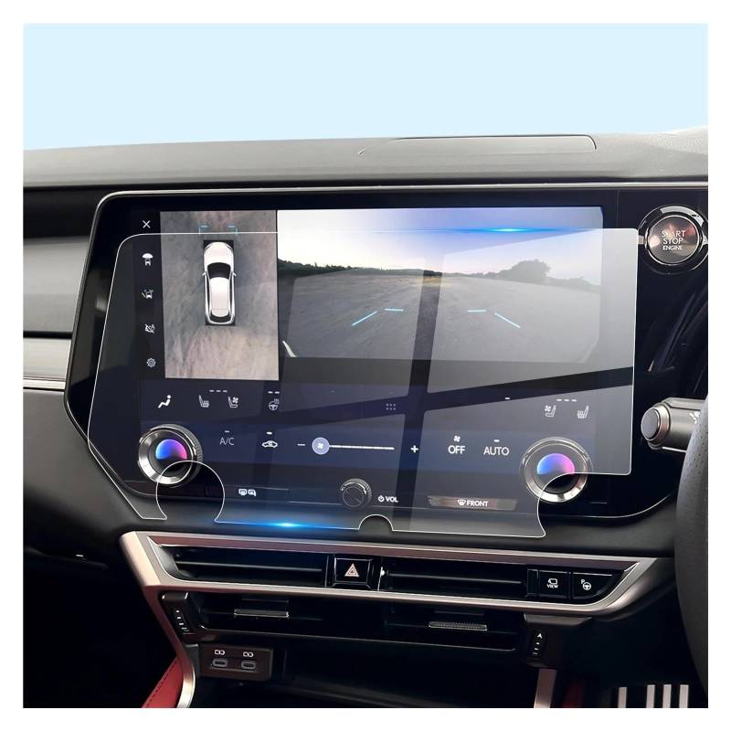 Auto Navigation Schutzfolie Für Lexus Für RX 350 350H 450H + 500H 2023 2024 Auto Multimedia Display Screen Protector Auto Innen Zubehör GPS Transparent Navi Folie(Right Hand Drive) von WANSONGHUI