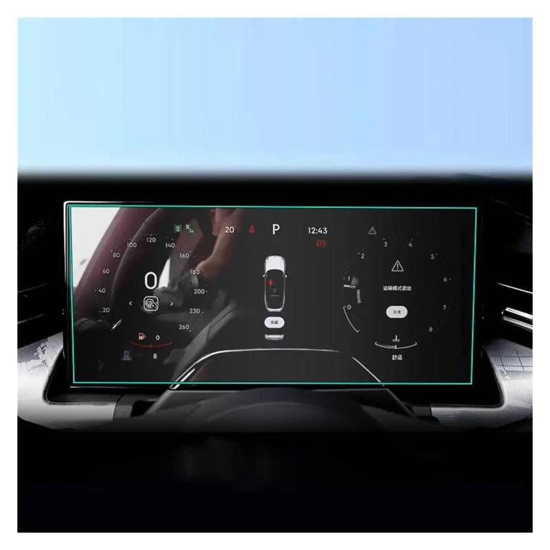 Auto Navigation Schutzfolie Für Lynk&Co 09 2021 2022 2023 LCD 12,3 Zoll Armaturenbrett Anti-Kratz-Zubehör Displayschutzfolie Aus Gehärtetem Glas GPS Transparent Navi Folie von WANSONGHUI