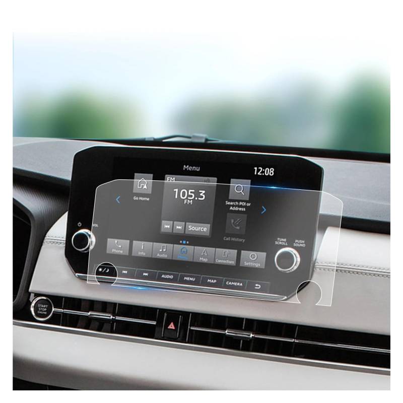 Auto Navigation Schutzfolie Für Mitsubishi Für Outlander GN PHEV 2021 2022 2023 2024 Auto Multimedia Radio Display Auto Innen Zubehör Nano Screen Protector GPS Transparent Navi Folie(9-Inch) von WANSONGHUI