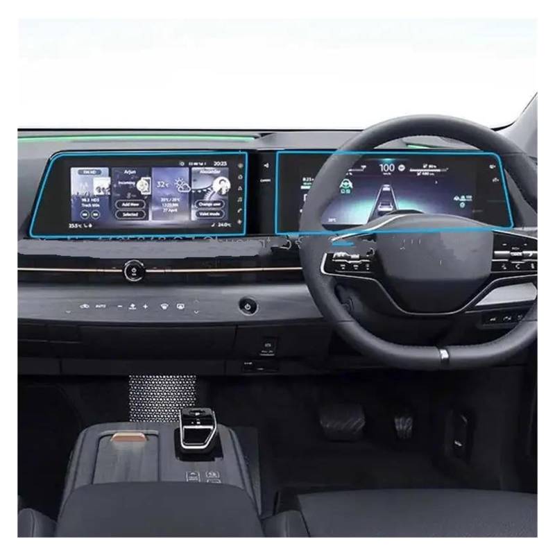 Auto Navigation Schutzfolie Für Nissan Für Ariya 2021-2023 Auto GPS Navigation LCD Bildschirm Instrument Dashboard Schutz Film PET Screen Protector Film GPS Transparent Navi Folie von WANSONGHUI