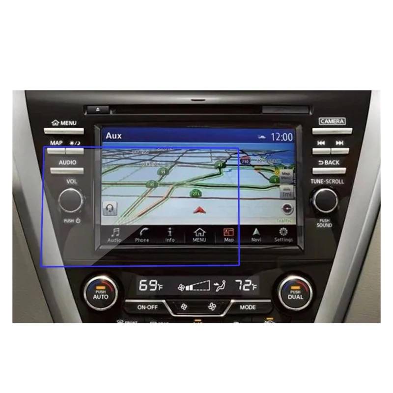 Auto Navigation Schutzfolie Für Nissan Für Murano 2017 2018 2019 8 Zoll Auto GPS Navigation Bildschirm Gehärtetem Stahl Schutz Film Auto Styling GPS Transparent Navi Folie von WANSONGHUI