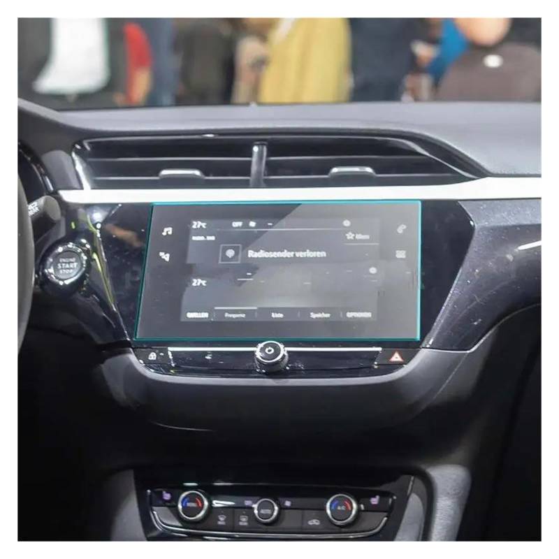 Auto Navigation Schutzfolie Für Opel Für Corsa-e Für Corsa F MY20 2020 2021 Auto Infotainment Radio GPS Navigation Innen Gehärtetes Glas Bildschirm Schutz Film GPS Transparent Navi Folie(for 7 inch) von WANSONGHUI