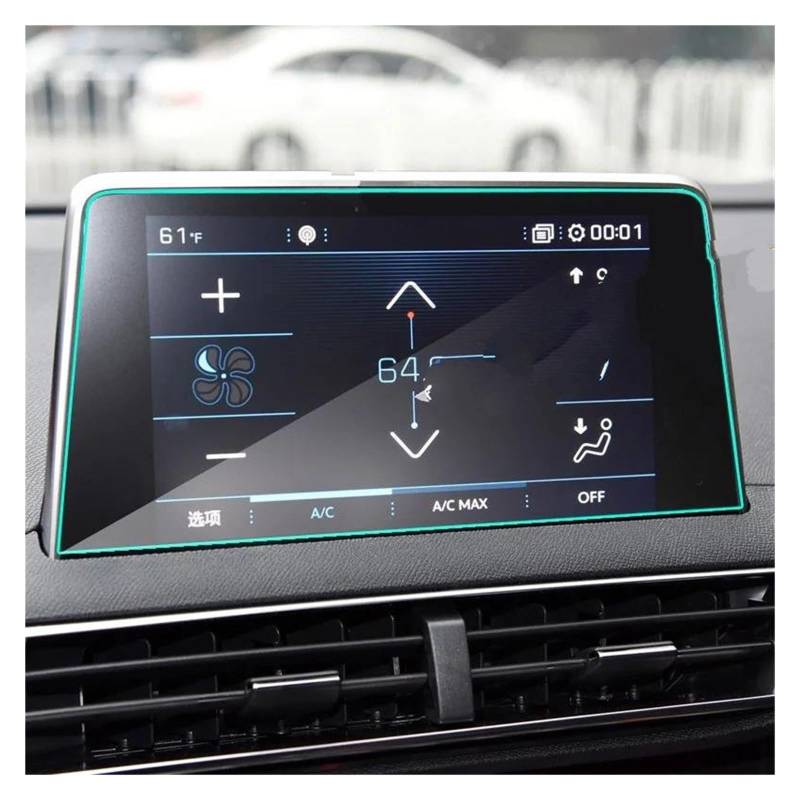 Auto Navigation Schutzfolie Für Peugeot 3008 5008 2017 2018 2019 2020 Auto Navigation Gehärtetes Glas LCD Screen Schutz Film Aufkleber Dashboard Schutz GPS Transparent Navi Folie(Only Navigation) von WANSONGHUI