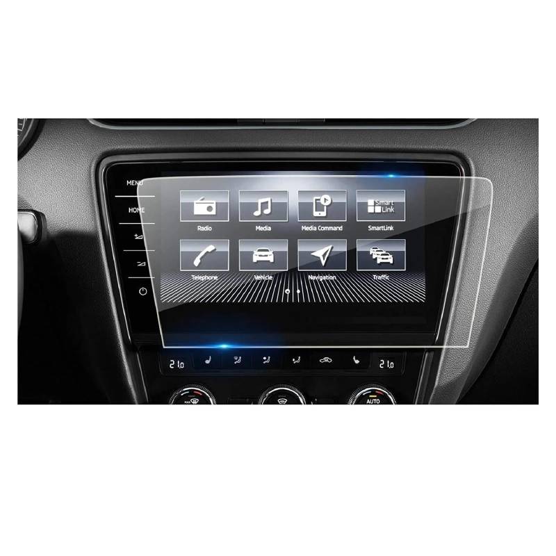 Auto Navigation Schutzfolie Für Skoda Für Octavia Amundsen/Columbus 2018 2019 Auto Multimedia Radio Display Screen Protector Auto Innen Zubehör GPS Transparent Navi Folie(9.2-Inch) von WANSONGHUI