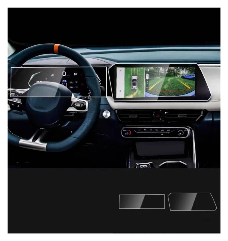 Auto Navigation Schutzfolie Für Trumpchi Für GAC GS3 2023-2024 Auto GPS Navigation Center Touch Und Dashboard Screen Protector Film Gehärtetem Glas GPS Transparent Navi Folie(Dashboard and gps 12.3 in von WANSONGHUI