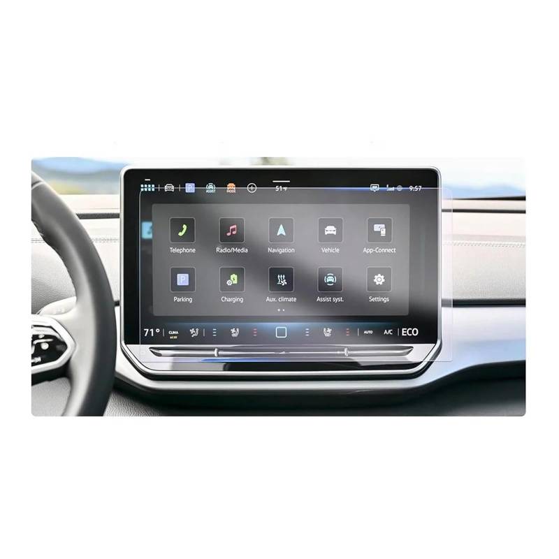 Auto Navigation Schutzfolie Für VW Für Golf 8,5 8 R 2025 2026 12,9 Zoll Auto GPS Navigation Center Touch Gehärtetem Glas Screen Protector Film GPS Transparent Navi Folie von WANSONGHUI