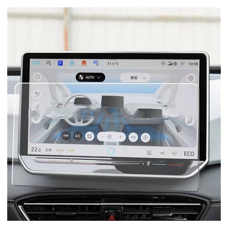 Auto Navigation Schutzfolie Für VW Für ID.3 2025 12,9 Zoll Auto Radio GPS Auto Displayscreen Anti-Scratch Zubehör Gehärtetem Glas Schutz Film GPS Transparent Navi Folie von WANSONGHUI