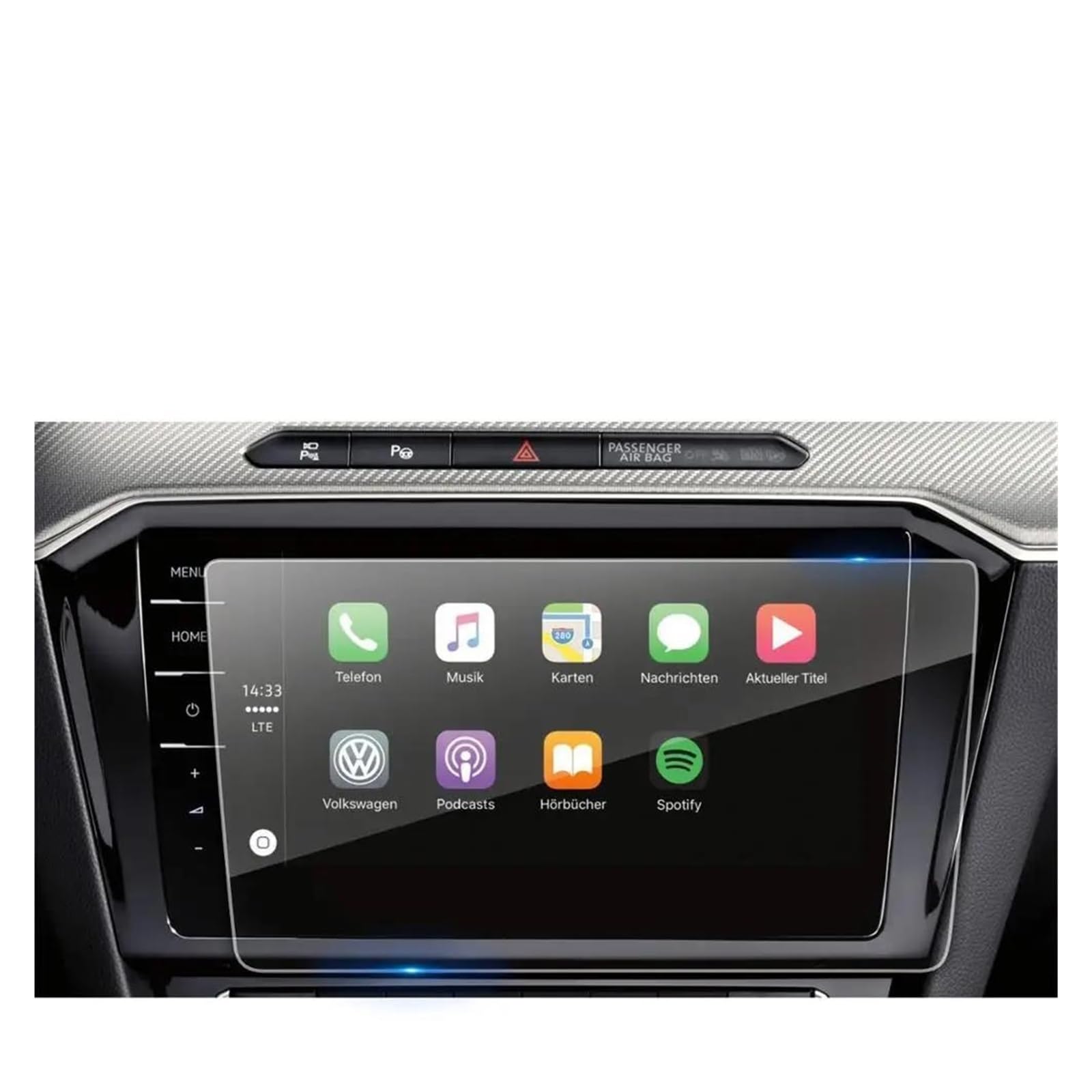 Auto Navigation Schutzfolie Für VW Für Passat B8 9,2 Zoll 2018 Auto Navigation Display Gehärtetem Glas Screen Protector Film Auto Innen Aufkleber Zubehör GPS Transparent Navi Folie von WANSONGHUI