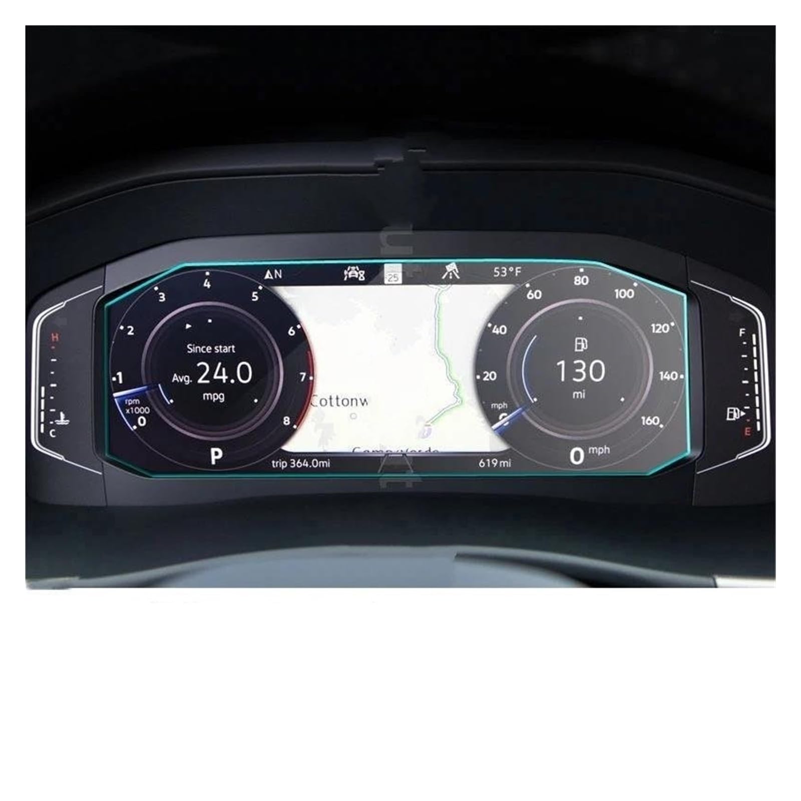 Auto Navigation Schutzfolie Für VW Für Tiguan Mk2 Für Atlas 2018 2019 2020 Auto Dashboard Monitor Film Screen Protector Film Aufkleber Innen Zubehör GPS Transparent Navi Folie von WANSONGHUI