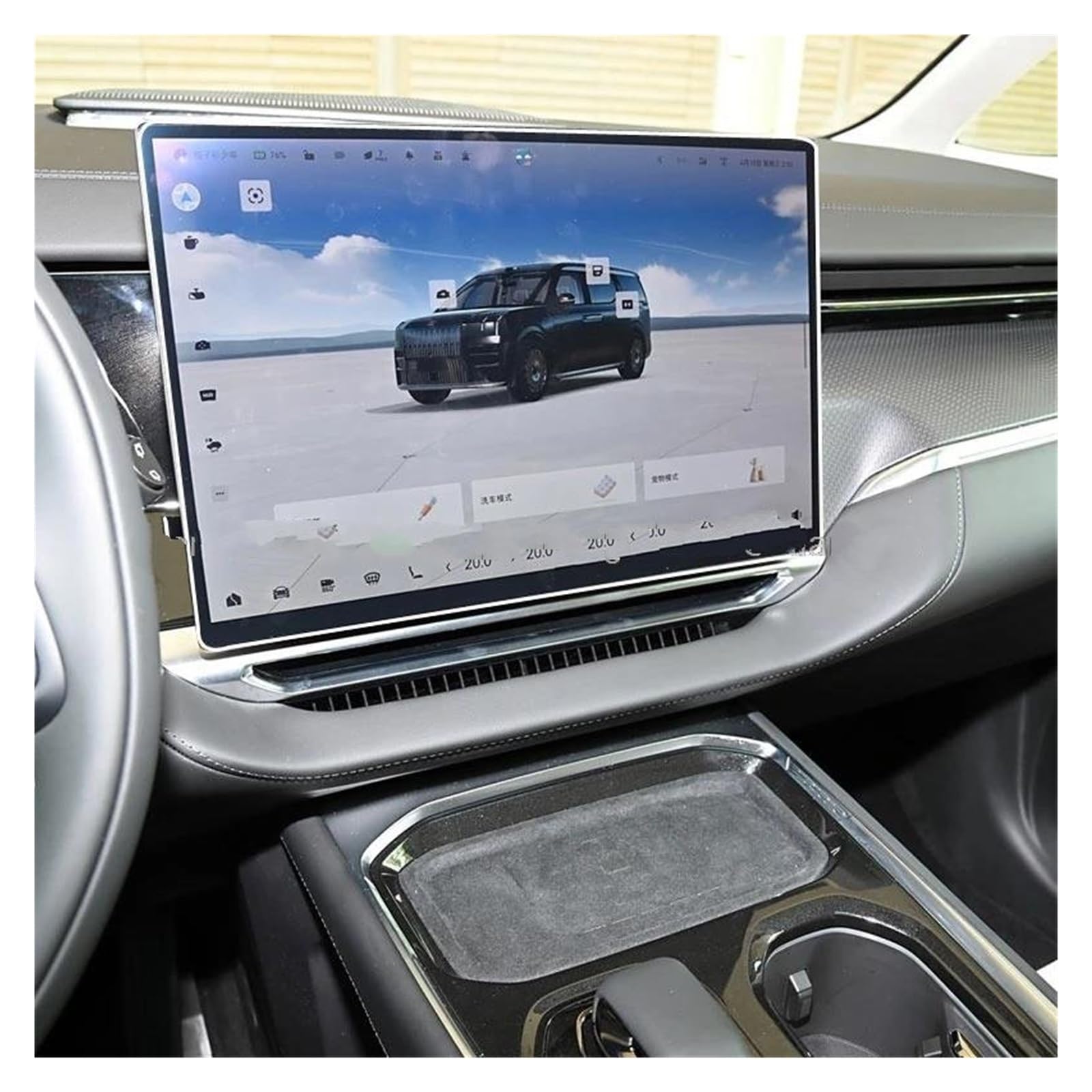 Auto Navigation Schutzfolie Für ZEEKR 009 2024 15,05 Zoll Auto GPS Navigation Anti-scrtch Zubehör Gehärtetes Glas Screen Protector Film GPS Transparent Navi Folie von WANSONGHUI