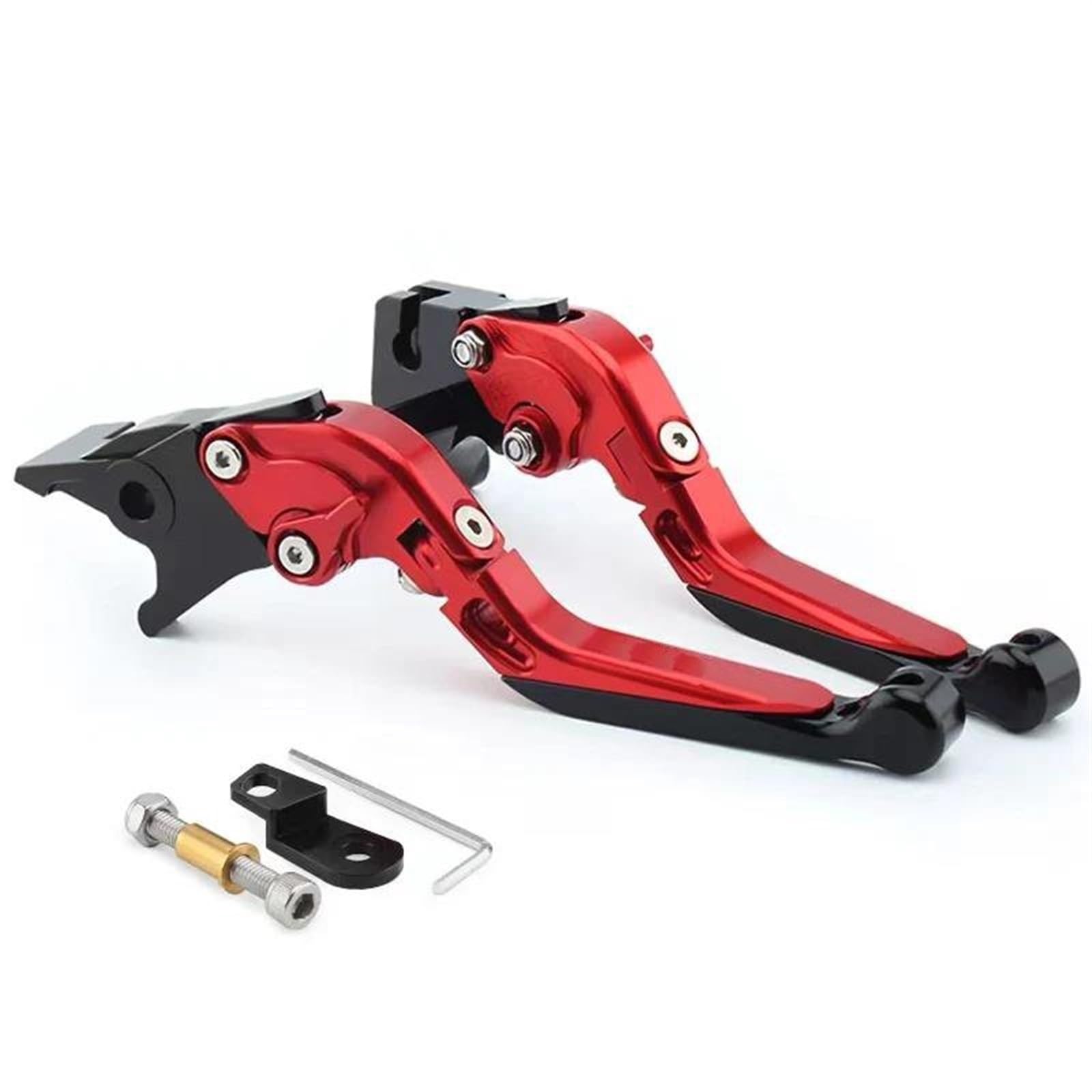 Bremshebel Für ADV 350 ADV350 2021 2022 2023 Zubehör Motorrad CNC Feststellbremse Kupplung Klappbar Ausziehbarer Sperrknopfhebel Bremsgriff(Parking Levers Red) von WANSONGHUI