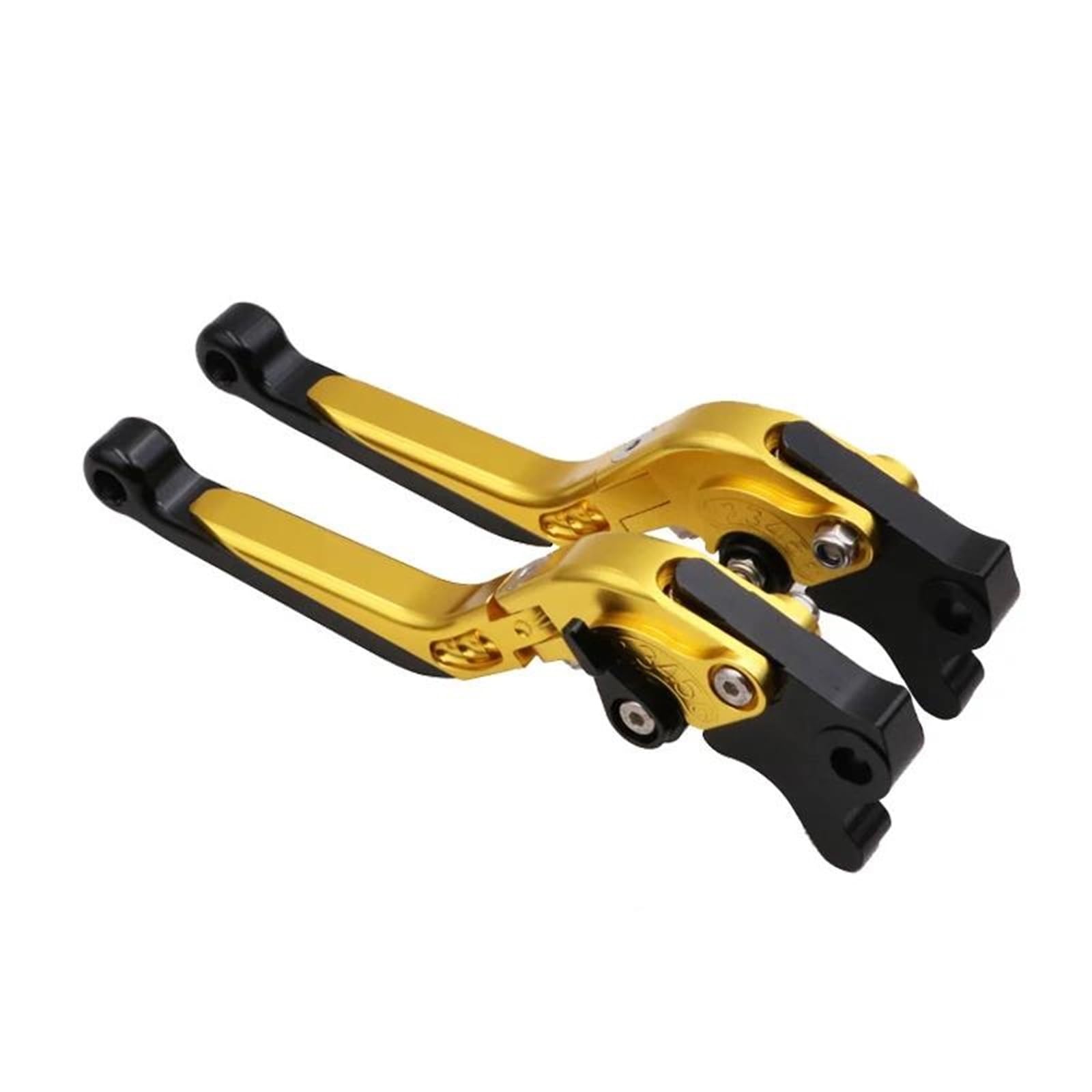 Bremshebel Für KYMCO ACC150 Corner Lover 150 VJR125 Modifizierter Klappbremshorn-Zugstab Motorrad Einstellbarer Bremskupplungshebelgriff Bremsgriff(Gold Gold Black) von WANSONGHUI