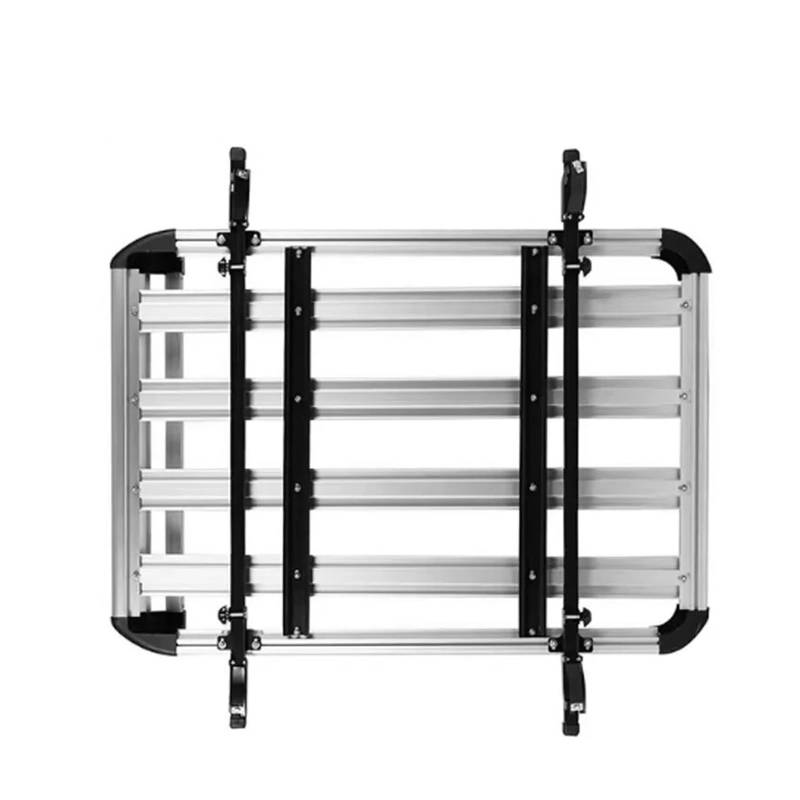 Dach Rack Gepäck Für Auto Camping 160 * 100 cm Doppel Deck SUV Dach Halter Unterstützung Aluminium Legierung Dach Rack Fracht Träger Korb Racks Träger Auto(127x90A) von WANSONGHUI