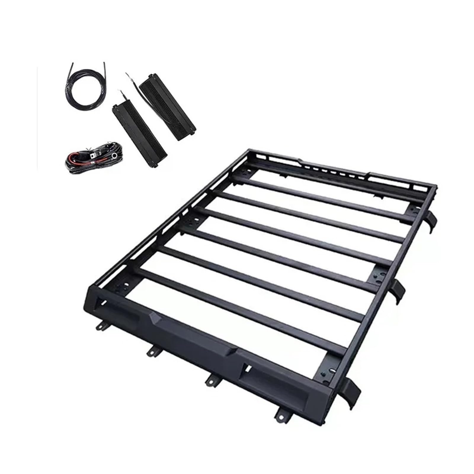 Dach Rack Gepäck Für Suzuki Für Jimny JB64 JB74 JB 64 74 2019 2020 2021 2022 Top Dach Rack Schiene Gepäck Kreuz Bar Schiene Boxen Korb Aluminium Legierung Racks Träger Auto(A with Light) von WANSONGHUI