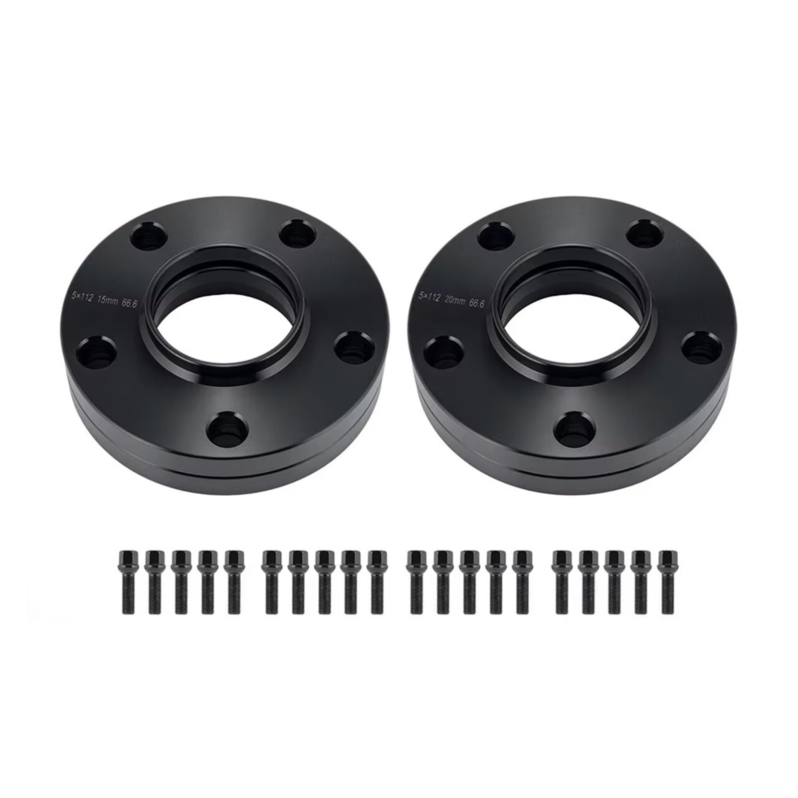 Distanzscheibe Räder Für A5 2x15mm/2x20mm Alu-Nabenzentrierte Spurverbreiterungen Und Schrauben 66,6mm 5x112mm Wheel Spacers von WANSONGHUI