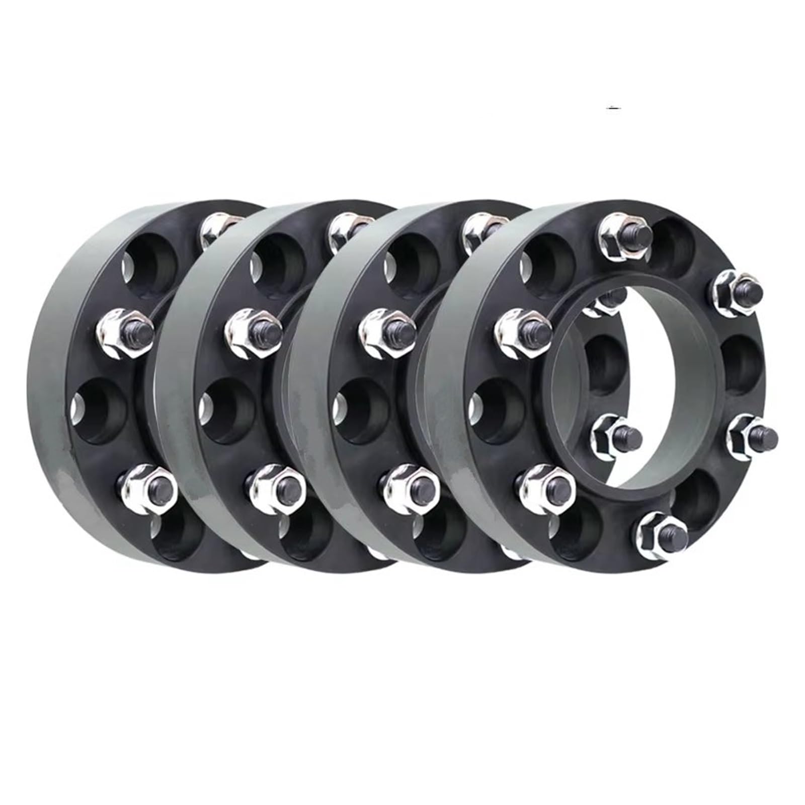 Distanzscheibe Räder Für Toyota Für Pendler Für FJ Für Cruiser Für Hiace Für Hilux Für Revo Für Prado 4 Stücke PCD 6x 139,7 106mm Rad Spacer Wheel Spacers(4pcs Black 30mm) von WANSONGHUI