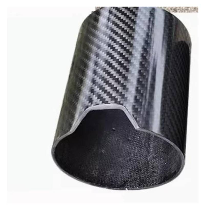 Endrohr Für Universal Auto Für Etc Düse Abdeckung Auto Zubehör Real Carbon Faser Auspuffrohr Abdeckung Shell Auspuff Endrohr(Glossy Black 87mm) von WANSONGHUI