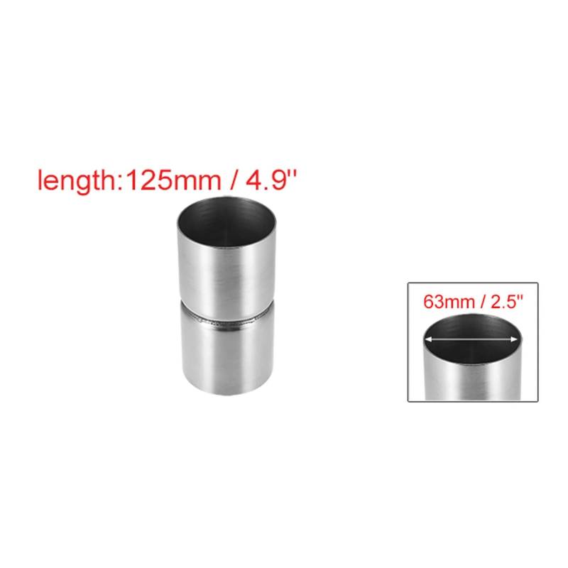 Endrohr X Autohaux 51/57/63/70/77/83 Mm Edelstahl Auto Universal Auspuffrohr Adapter Reduzierstück Verbindungsrohr Rohr Autozubehör Auspuff Endrohr(2.5in) von WANSONGHUI