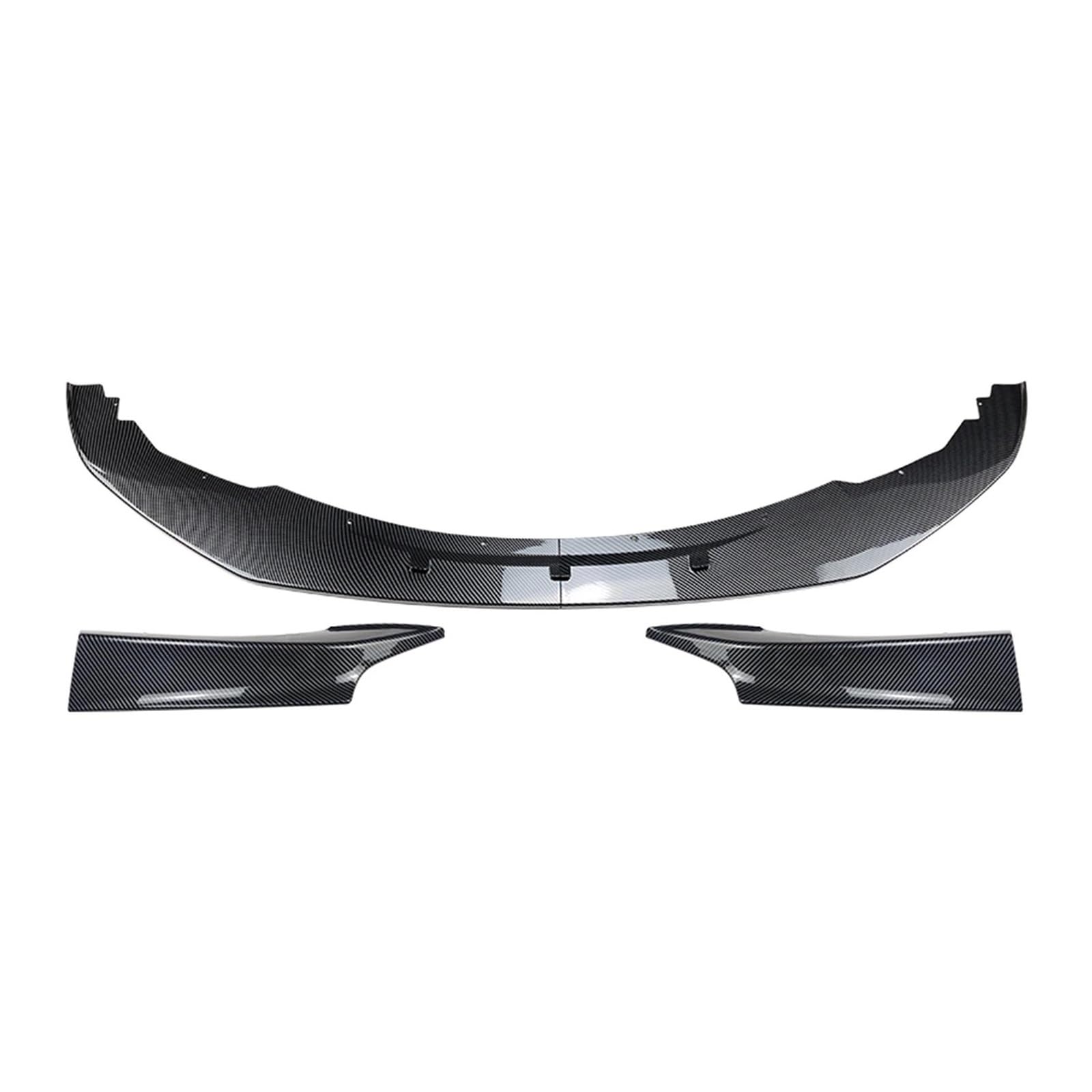 Frontstoßstange Lip Für 1er F20 F21 Sport 2011-2015 118i 120i Carbn Fiber Look Frontstoßstange Splitter Blade Lippe + Seitenspoilerabdeckung Zierleiste Frontstoßstange Spoiler(Carbon Fiber Look) von WANSONGHUI