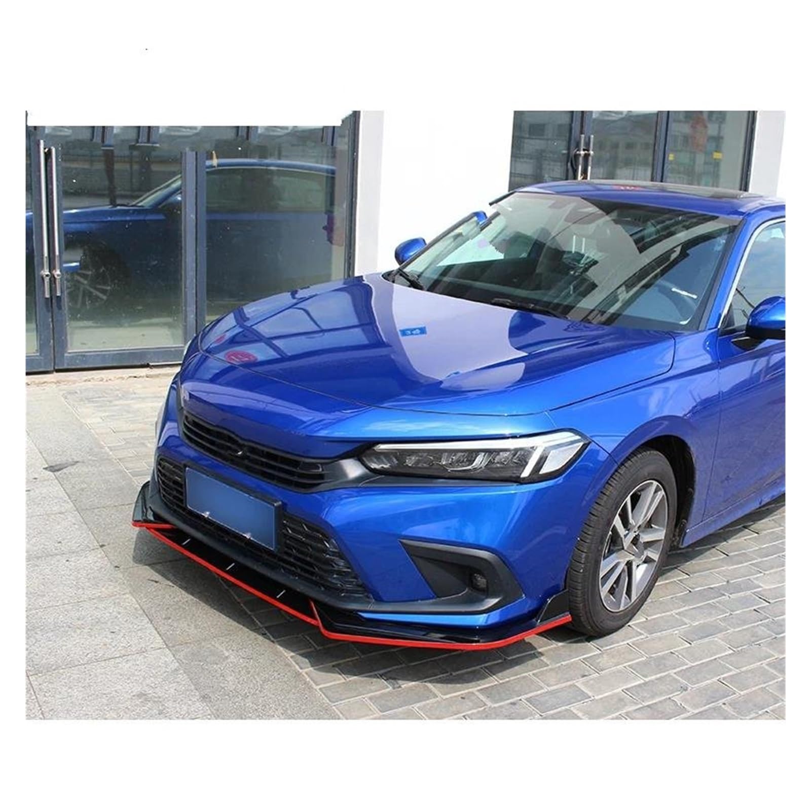 Frontstoßstange Lip Für Civic 11. 2022 Auto Segmentiert Sport Front Schaufel Stoßstange Körper Kit Splitter Außendekoration Modifiziertes Zubehör Frontstoßstange Spoiler(A) von WANSONGHUI