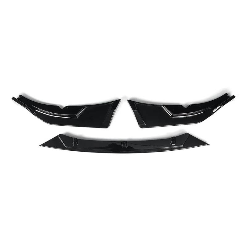 Frontstoßstange Lip Für Jaguar Für XE 2020-2021 Schwarz/Carbon Fiber Auto Front Stoßstange Spoiler Lip Protector Kinn Splitter Deflektor Lip Guard Trim Frontstoßstange Spoiler(Glossy Black) von WANSONGHUI