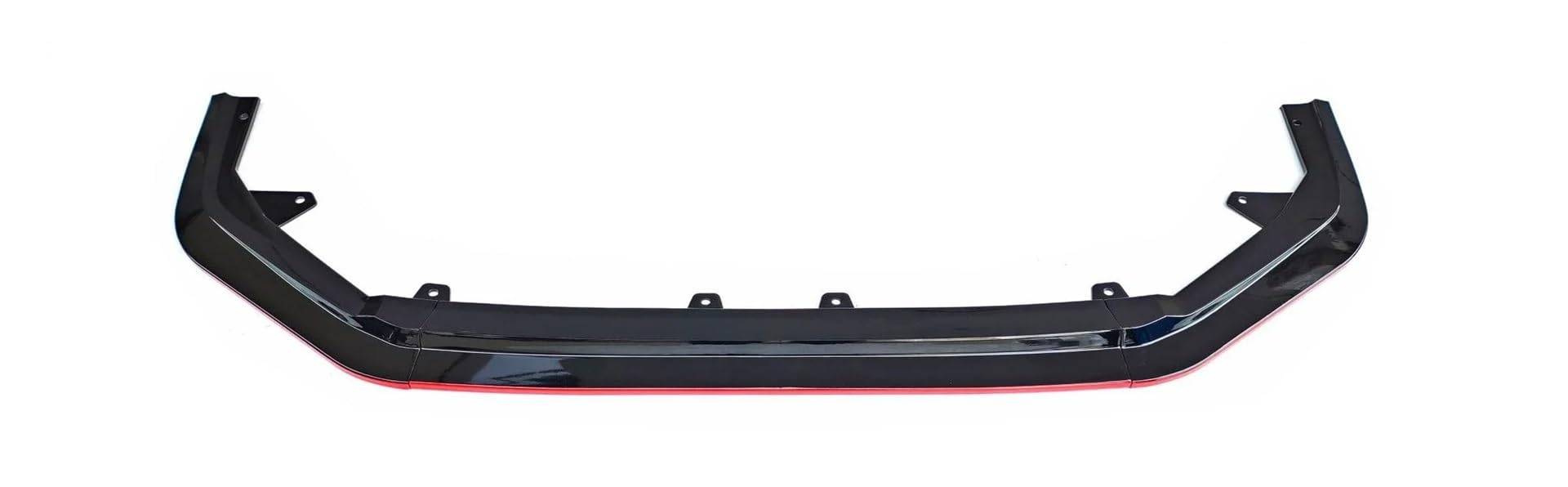 Frontstoßstange Spoiler Für 11th Für Civic 2022-2024 3PCS Auto Vorderen Stoßfänger Lip Spoiler Seite Splitter Frontspoiler Lippe(Black Red) von WANSONGHUI