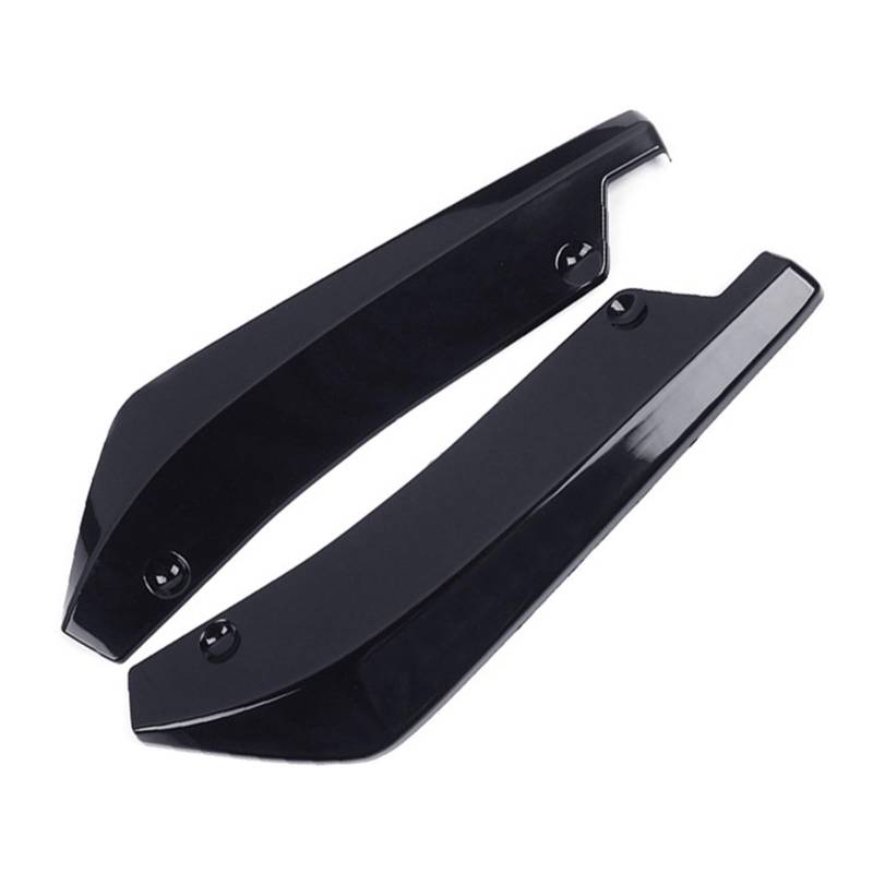 Frontstoßstange Spoiler Universal Auto Vorne Hinten Stoßstange Streifen Lip Spoiler Splitter Scratch Protector Carbon Fiber Winglets Seite Rock Verlängerung Frontspoiler Lippe(Schwarz) von WANSONGHUI