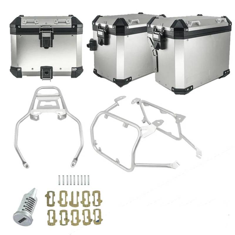 Für PAN America 1250 S PA1250 S Aluminium Box Gepäck Rack PANAMERICA1250 2021 2020 Schwanz Fall Pannier Sattel Halter Motorradgepäckträger Hinten(SL 3 Box SL Rack) von WANSONGHUI