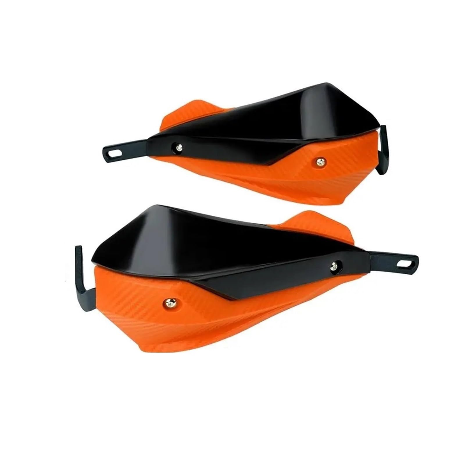 Handschutz Motorrad Universal Schutzausrüstung Motorrad Lenker Schutz Motorrad Handschutz Handschutz Schild Winddicht Moto Zubehör Griffschutz Schild Motorrad(Black orange) von WANSONGHUI