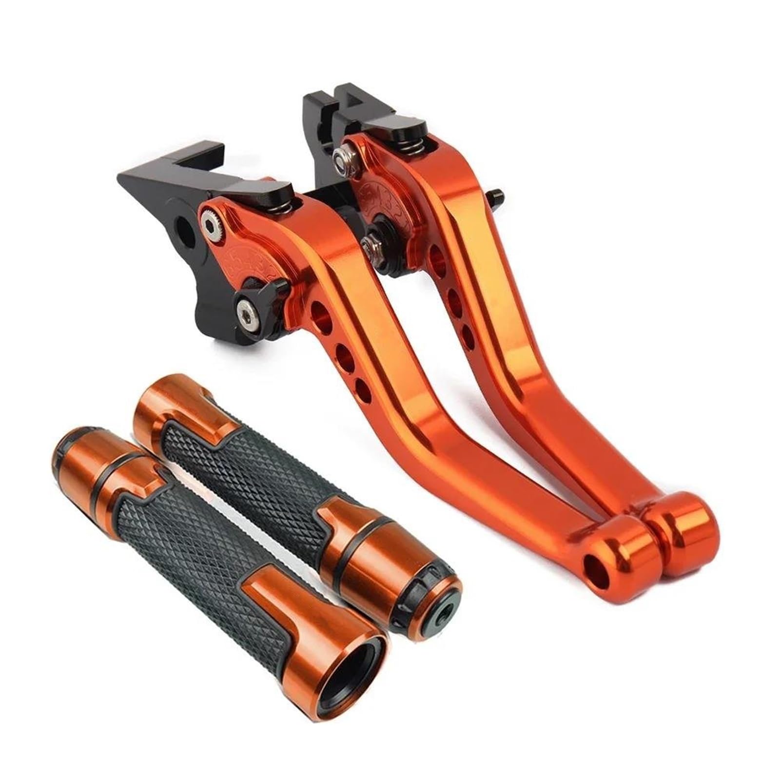 Motorrad Bremshebel Für Suzuki Für Katana 600 750 1998-2006 CNC Motorrad Einstellbare Kurze Kupplung Bremshebel Lenker Grip Griff Gas Lenker Bremskupplung(Orange) von WANSONGHUI