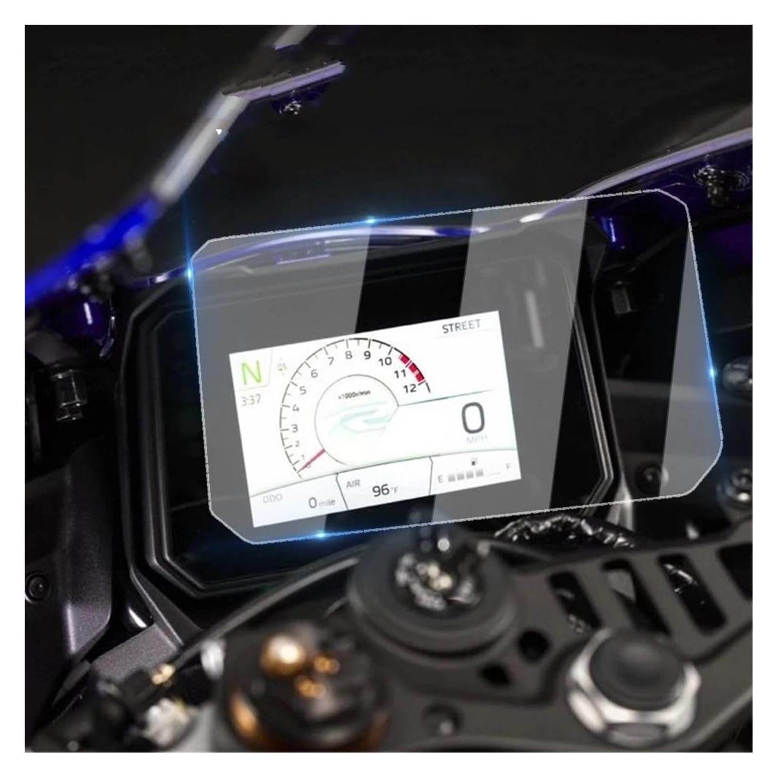 Motorrad Dashboard Displayschutzfolie Für MT-09 Für YZF-R9 Für R9 YZF R9 2025 Zubehör Motorrad Display-schutzfolien Bildschirm Instrument Film Dashboard Screen Protector Tachoschutzfolie(6 Set) von WANSONGHUI