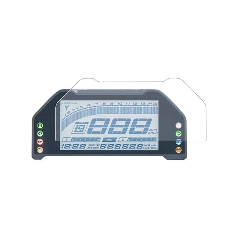 Motorrad Dashboard Displayschutzfolie Für MT03 Für MT25 2020-2022 Für YZF-R25 2019-2022 Für YZFR3 YZFR15 V4 2022 Motorrad Instrument Film Armaturenbrett Screen Protector Tachoschutzfolie(4 pcs) von WANSONGHUI