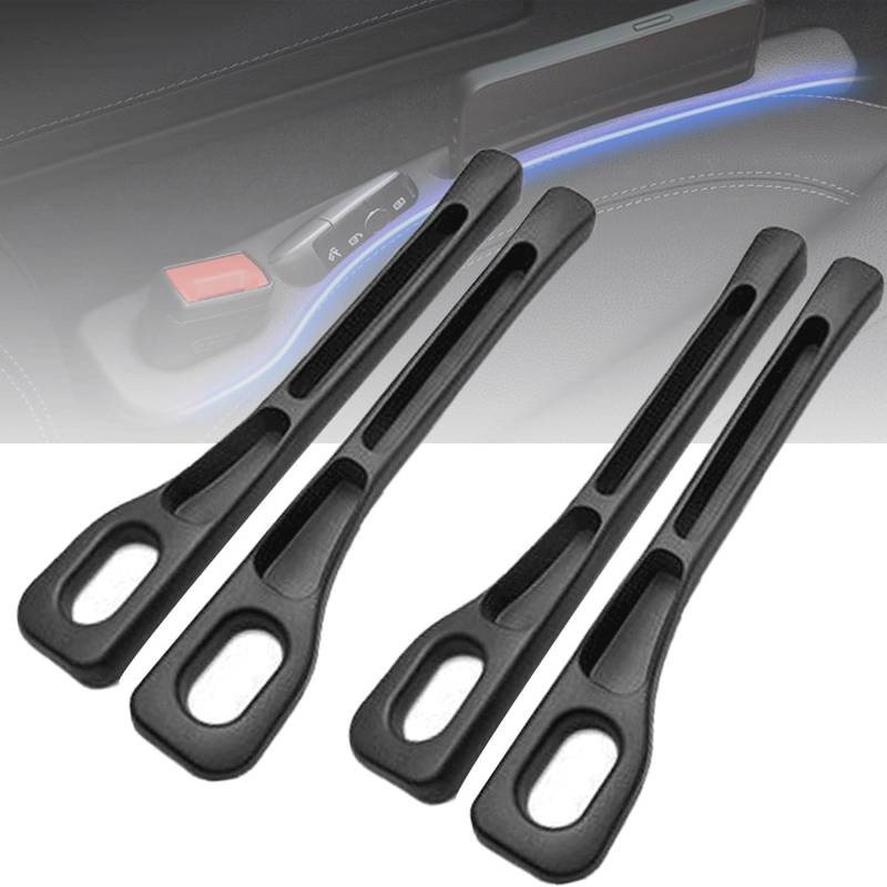 2PCS Vehicle-Mounted Gap Leak-Proof Filling Strip, Car Seat Gap Filler Organizer, Car Seat Side Gap Filler, Car Seat Gap Filler Organizer for Car SUV Truck (Black) von WANWEN