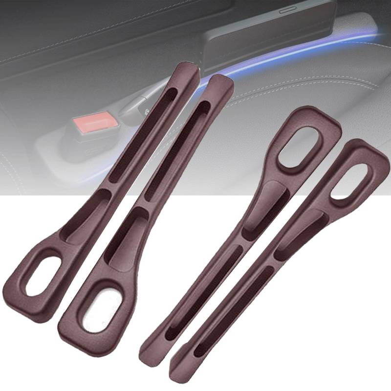 2PCS Vehicle-Mounted Gap Leak-Proof Filling Strip, Car Seat Gap Filler Organizer, Car Seat Side Gap Filler, Car Seat Gap Filler Organizer for Car SUV Truck (Brown) von WANWEN