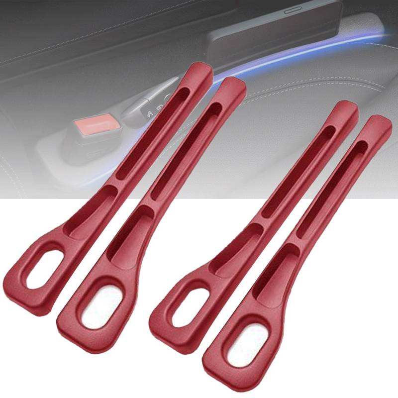 2PCS Vehicle-Mounted Gap Leak-Proof Filling Strip, Car Seat Gap Filler Organizer, Car Seat Side Gap Filler, Car Seat Gap Filler Organizer for Car SUV Truck (Red) von WANWEN