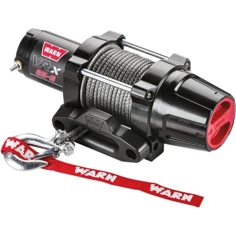 WARN 101020 VRX 25-S Powersports Seilwinde mit Lenker-Schalter und synthetischem Seil: 3/16 Zoll Durchmesser x 50 m Länge, 1,25 Tonnen Kapazität von WARN