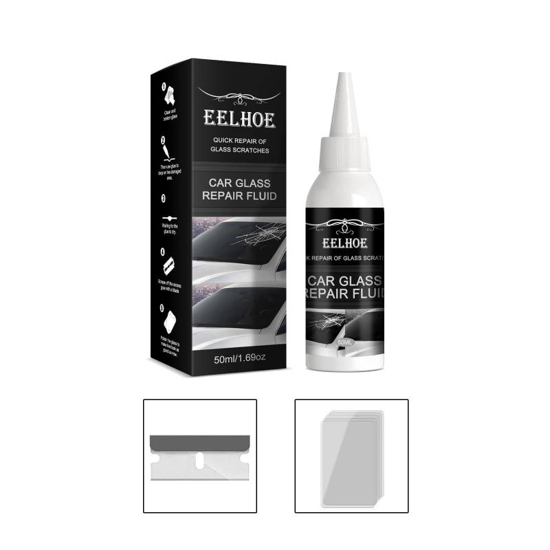 WATSKY Auto Glas Reparatur Kleber Windschutzscheibe Glas Riss Kleber Reparatur Kleber Glas Restaurierung Kleber 50ml mit Werkzeug Kit von WATSKY