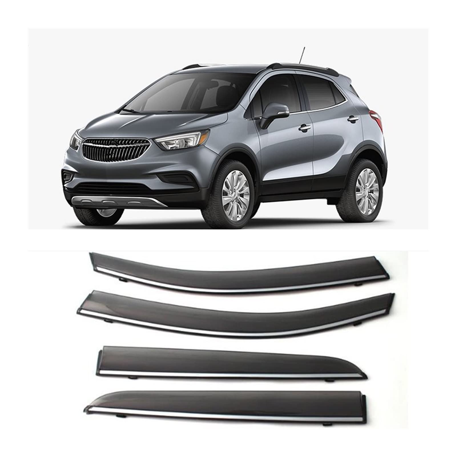 Visier Deflector Fenstervisier Für Buick Encore 2019 2020 2021 Windabweiser Seitenfenster Regenabweiser von WAVEPEAK