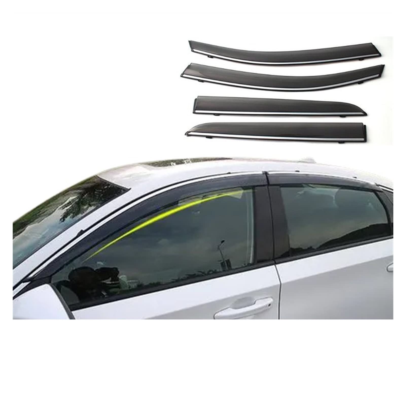 Visier Deflector Fenstervisier Für Honda Accord Limousine 10. Gen 4 Tür 2018 2019 2020 2021 Windabweiser Seitenfenster Regenabweiser von WAVEPEAK