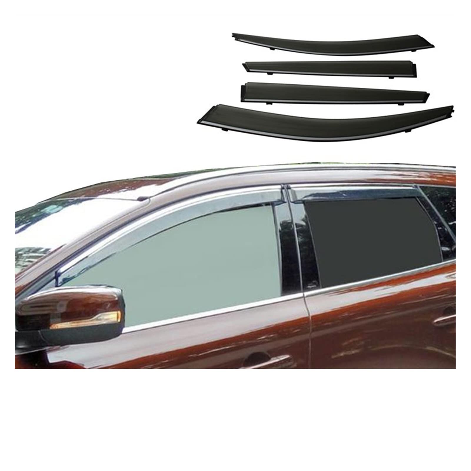 Visier Deflector Fenstervisier Für Volvo XC Classic 2006-2014 Windabweiser Seitenfenster Regenabweiser von WAVEPEAK