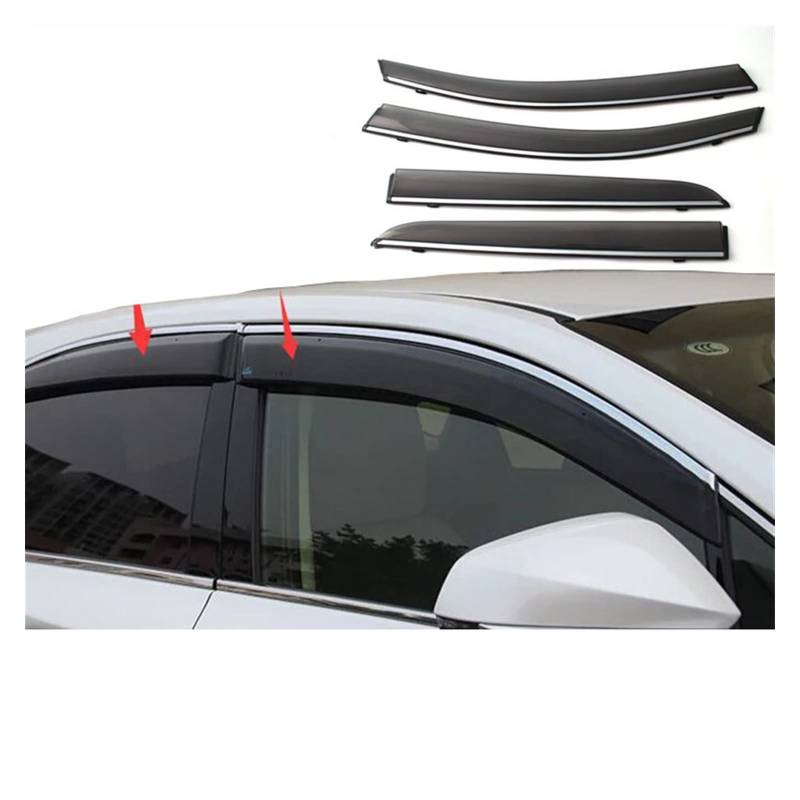 Visier Deflector Fenstervisiere Für Cadillac CT6 2016 2017 2018 2019 Windabweiser Seitenfenster Regenabweiser von WAVEPEAK