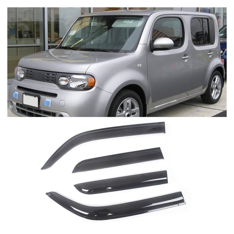 Visier Deflector Für Nissan Cube Z12 2009-2015 Windabweiser Seitenfenster Regenabweiser von WAVEPEAK