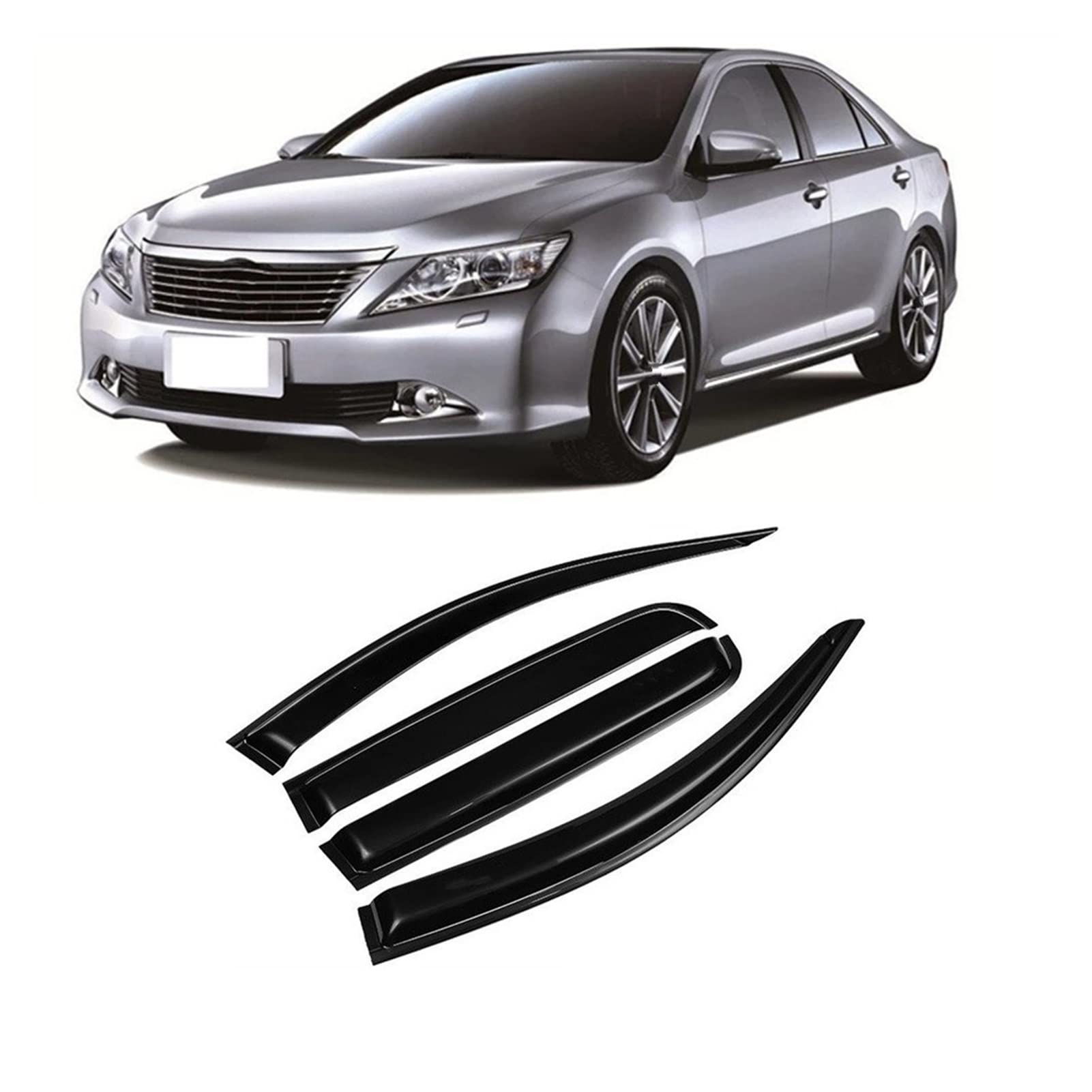 Visier Deflector Für Toyota Camry Sedan 2007 2008 2009 2010 2011 Windabweiser Seitenfenster Regenabweiser von WAVEPEAK