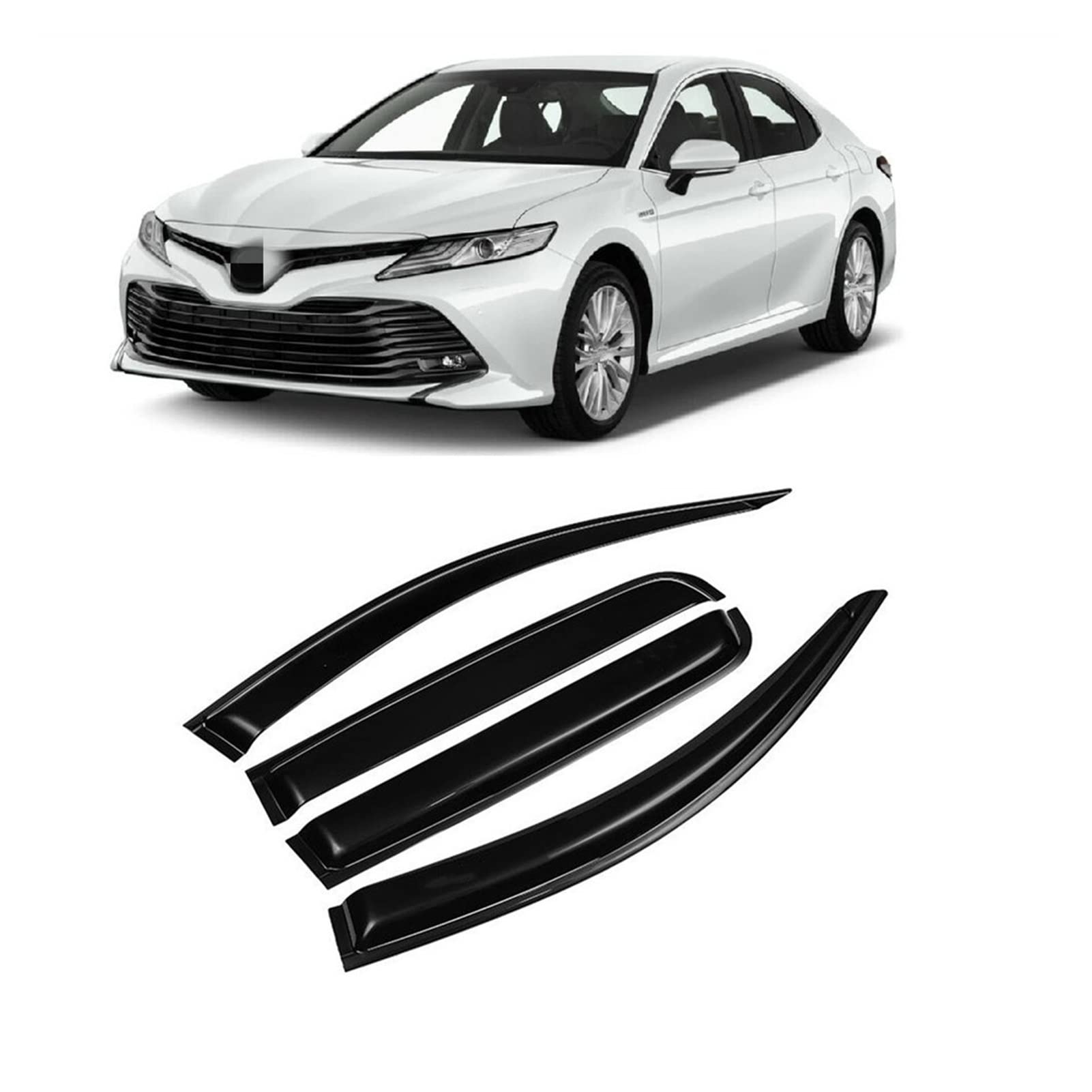 Visier Deflector Für Toyota Camry Sedan 2018 2019 2020 2021 Windabweiser Seitenfenster Regenabweiser von WAVEPEAK