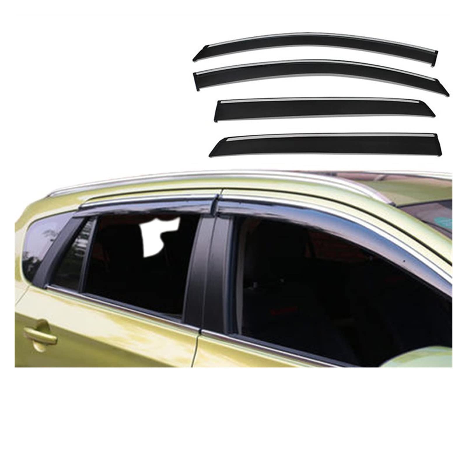 Visier Deflector Seitenfenster-Deflektoren Für Suzuki SX4 S-Cross 2017 2018 2019 2020 2021 Windabweiser Seitenfenster Regenabweiser von WAVEPEAK